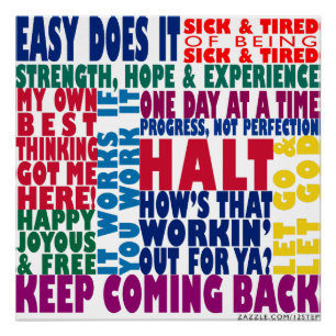 12 stapslogans perfect poster