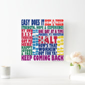 12 stapslogans vierkante klok (Huis)