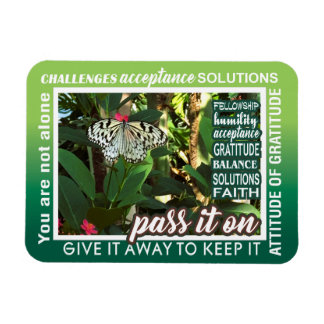 12 step recovery pass it on magnet 26 butterflies magneet