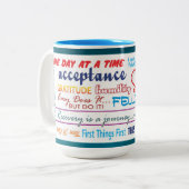 12 step recovery slogans mug 25z3c (Devant gauche)