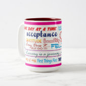 12 step recovery slogans mug 25z-pink (Devant gauche)