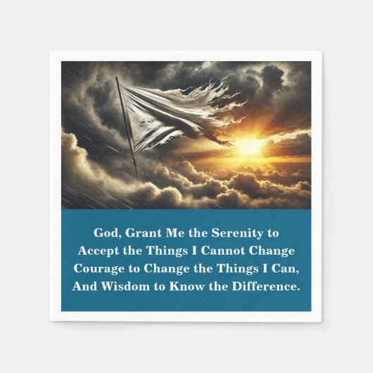 12 Step Surrender Flag | Custom AA Prayer Servet (Voorkant)