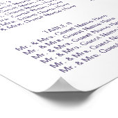 12 Tabellen Paarse Floral Wedding Seating Chart Poster (Hoek)