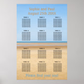 12 Table Plage Mariage Tableau de siège (Devant)