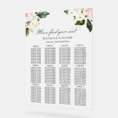 12 Tableau Boho Floral Mariage Siège Acrylique Gra (Angle)