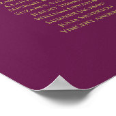 12 Tableau Cassis Mariage violet Tableau de siège  (Coin)