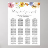 12 Tableau Fleur sauvage Boho Mariage Siège  (Devant)