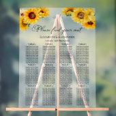 12 Tableau Mariage de tournesol Acrylique de siège (Neutre)