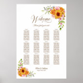 12 Tableau Tableau Mariage floral rose jaune (Devant)