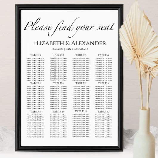 12 Tableau Tableau noir et blanc Mariage