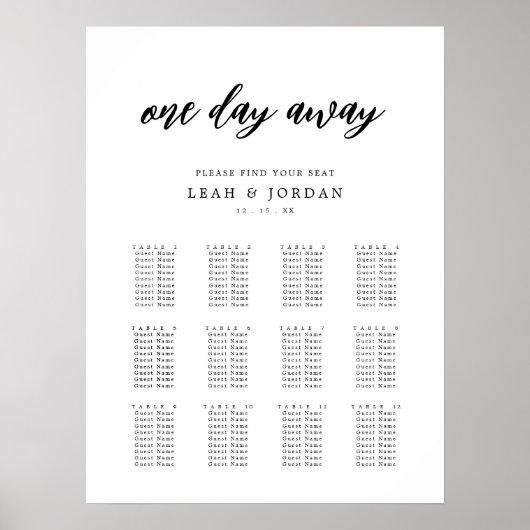 12 Tableaux Tableau de l'assise du dîner de la rép (Devant)