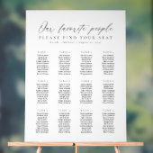 12 Tables Favorite People Acrylic Seating Chart (Neutre)