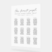 12 Tables Favorite People Acrylic Seating Chart (Angle)