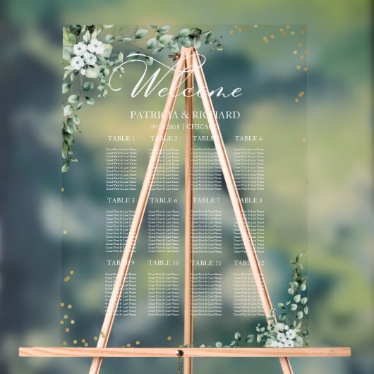 12 Tables Plan Mariage de verdure (Neutre)