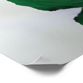 12 Tafel Elegant Smaragd Groen Roos Zitkaart Poster (Hoek)