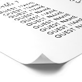 12 Tafel graafkaart voor grote weddenschappen Poster (Hoek)