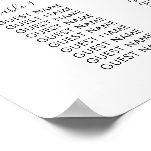 12 Tafel graafkaart voor grote weddenschappen Poster (Hoek)