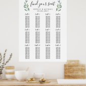 12 Tafel Grote bruiloft 192 Gastjes Zetel Poster (Keuken)