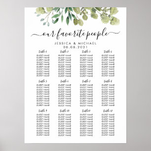 12 Tafel Grote Trouwgast Stoelindeling Grafiek Poster