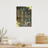 12 Tafel Landelijke Houten ZONNEBLOEMEN FOTO ZITTI Poster (Keuken)