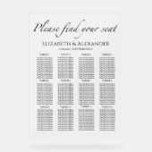 12 Tafel Minimalistische Wedding Acryl Zitting Gra Acryl Bord (Voorkant)