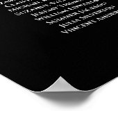 12 Tafel Silver Frills Black Wedding Seating Chart Poster (Hoek)