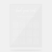 12 Tafels Elegant Bruiloft Zitschema Acryl Bord (Voorkant)