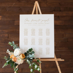 12 Tafels Onze Favoriete Mensen Zittingkaart Poster