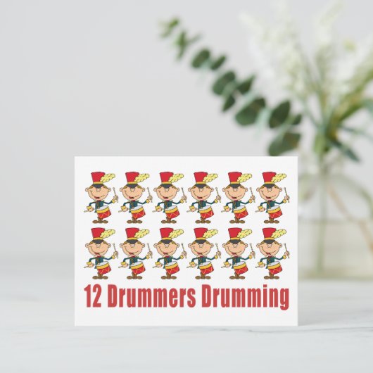 12 tambours Drumming Carte postale (Debout devant)