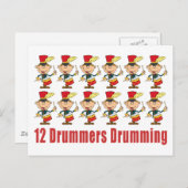 12 tambours Drumming Carte postale (Devant / Derrière)