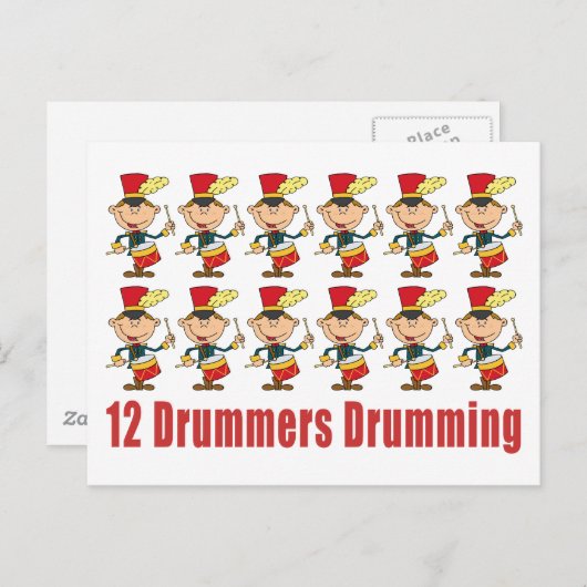 12 tambours Drumming Carte postale (Devant / Derrière)