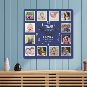 12 Tijd van het Malplaatje van de foto met het Bla Vierkante Klok
