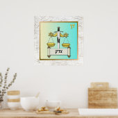 12 Tribus d'Israël Dan Art Imprimer Poster (Cuisine)