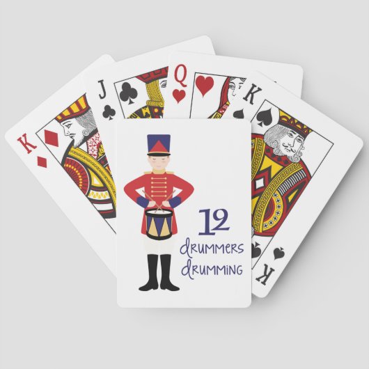 12 trommelaars trommelend pokerkaarten (Achterkant)