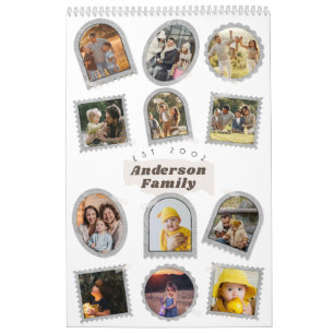 12 Twaalf foto Modern Elegant Collage Family Love Kalender