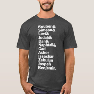12 Twaalf Israëlische stammen Hebreeuwse Israëli T-shirt