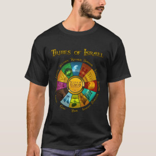 12 Twaalf Israëlische stammen - Hebreeuwse joodse T-shirt