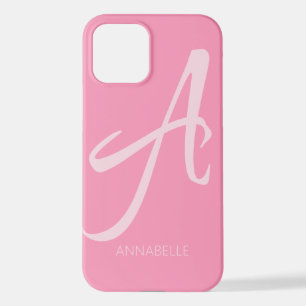 12 Un coque iphone rose personnalisé Monogramme