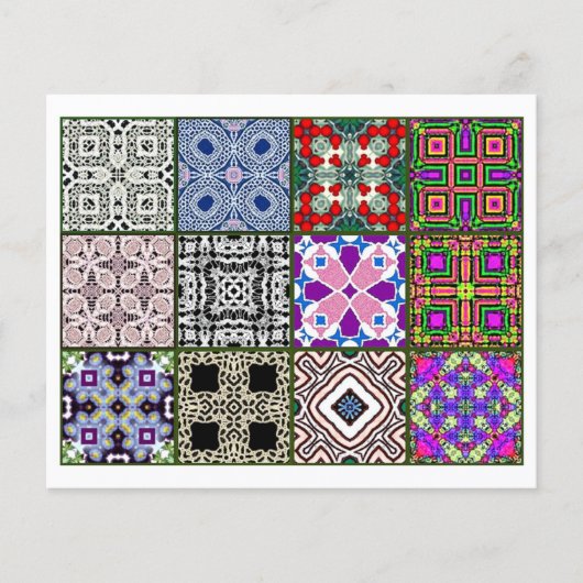 12 Verschillende Tea Bag Tegels - Origami Folding Flyer (Voorkant)