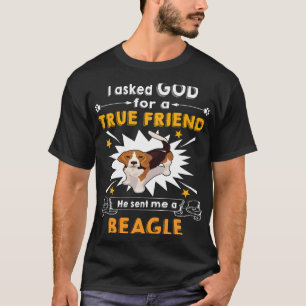 12 Vroeg God ware vriend een Beagle T-shirt