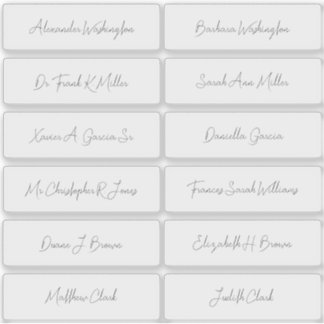12 Wedding Guest Names Elegant handgeschreven scri Sticker