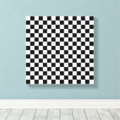 12"x 12", .75", Schaakbord 16x16 Canvas Afdruk (Insitu (Houten vloer))