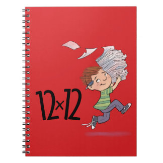 12 x 12 Carnet spiral rouge