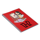 12 x 12 Painter Girl Spiral Notitieboek Red (Rechterzijde)