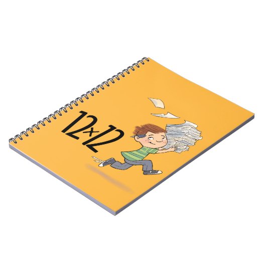 12 x 12 Papier spiral Carnet enfant Jaune (Côté gauche)