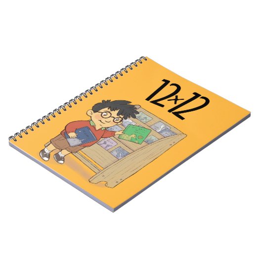 12 x 12 Shelf Boy Carnet Spiral Jaune (Côté gauche)