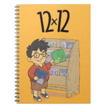 12 x 12 Shelf Boy Carnet Spiral Jaune