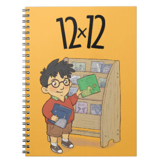 12 x 12 Shelf Boy Spiral Notitieboek Yellow