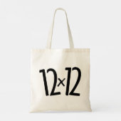 12 x 12 Writer Girl Canvas tas (Achterkant)
