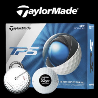12 x balles de golf TaylorMade TP5 avec logo perso